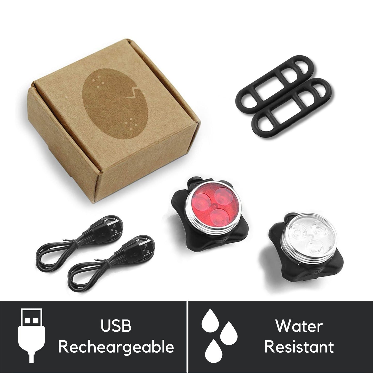 White and Red LED skateboard light for front and back – perfect for night rides with visibility and safety